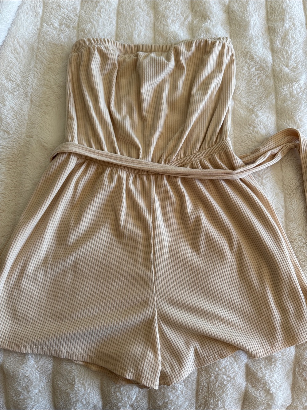 Lulus Strapless Ribbed Romper